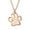 Rose-C, variant on Womens Script Initial I Dog Cat Paw Print Pendant Necklace Rose Gold Silver