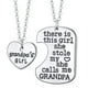 thumbnail image 3 of Collar colgante,Conjunto de collar de acero inoxidable para padre e hija,Collar con colgante de corazón de papá y niña Colgante de corazón,Joyas para niñas Regalos para madres y padres de, 3 of 8