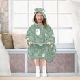 thumbnail image 7 of Wearable Blanket with Sleeves and Pocket Oversized Hooded Sweatshirt 3-14 YR Cartoon Winter Elements M, 7 of 7