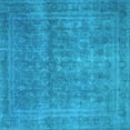 thumbnail image 1 of Ahgly Company Indoor Square Persian Light Blue Bohemian Area Rugs, 5' Square, 1 of 4