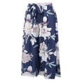 thumbnail image 3 of Pantalon Grand pour Femmes Taille Haute à Motif Floral Imprimé, Culottes avec Ceinture, Tenue de Plage d'Été, 3 of 6