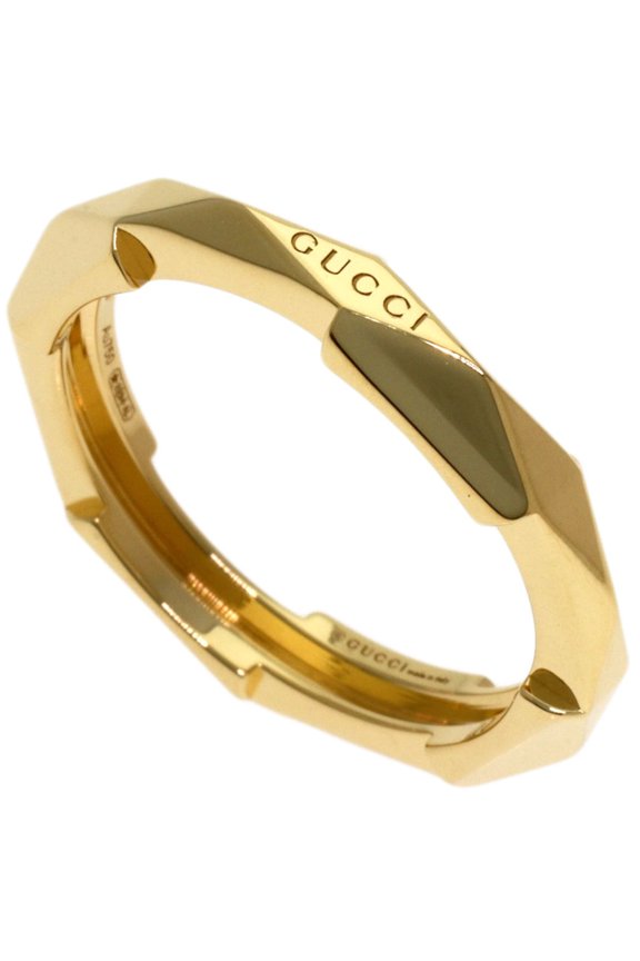 Pre-Owned Gucci Studded Ring Link to Love #19 - 18K Yellow Gold Women's GUCCI