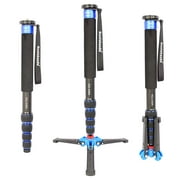 Koolehaoda Extendable Aluminum Monopod with Removable Tripod Support Base. Height Adjustable18.5-63 inches, 32mm Leg Diameter,Payload up to 10kg/22lbs.(KQ338A+A2 Blue)