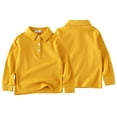 thumbnail image 4 of Esaierr Boys Girls T-Shirts for Kids Toddler,Baby Long Sleeved Lapel Tees Tops Pullover Spring Fall Versatile Comfortable Undershirt Shirt for 1-9T, 4 of 8
