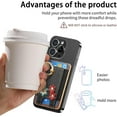 thumbnail image 2 of Compatible with MagSafe Wallet Case, Magnetic Credit Card Holder Pocket Ring Holder for iPhone Samsung Smartphones 5-8 Inch, 2 of 5