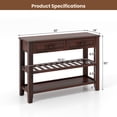 thumbnail image 3 of Spaco 3-tier Console Table with 2 Drawers for Living Room Entryway, Entryway Table Hallway Table, Storage-Friendly Hallway Table for Foyer & Entry Spaces, 3 of 7