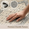 thumbnail image 5 of ODIKA 2'x3' Beige Blue Yellow Ida Stone Gold Design Washable Accent Rug Intricate Geometric Patterns with Elegance for Bedroom, Nursery, RV, Pet Friendly, Bedside Mat, 5 of 6