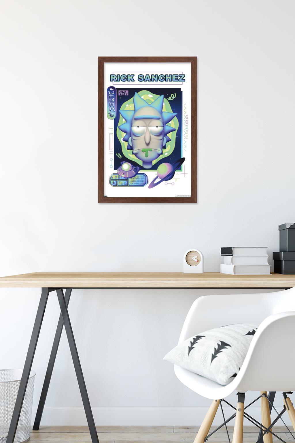 Rick and Morty - Rick Sanchez Wall Poster, 14.725" x 22.375" Framed