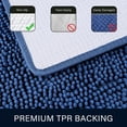 thumbnail image 4 of Alfombra de baño LOCHAS Luxury Shaggy de 60 x 110 cm, color azul, 4 of 6