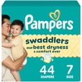 thumbnail image 1 of Pampers Swaddlers Diapers, Size S7 (26-50 lbs), Absorbent, Keeps Baby Dry and Comfortable, Skin Safe Disposable Baby Diaper, 1 of 27