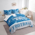thumbnail image 3 of jejeloiu Rugby Ball Game 7pcs Bedding Comforter Set,Football Gamer Helmet Queen Bedding Sets For Sport Lover Reversible, 3 of 8