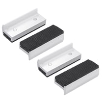 Uxcell 3" Aluminum Vise Jaws with Magnetic, Rubber Pads Covers for Woodworking, DIY Making, Plumbing 2 Pair