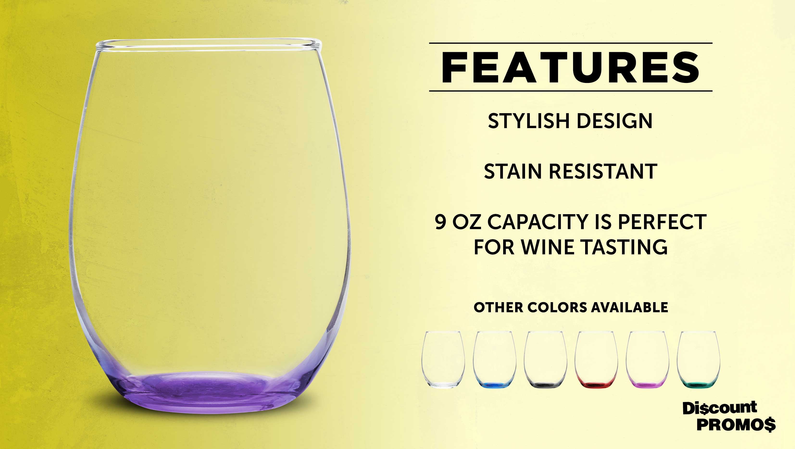 Stemless Wine Glass 9 oz. Set of 10, Bulk Pack - Great for Wedding Favors,  Bachelorette Party Decorations, Party Favors, Color Bottom - Green -  Walmart.com
