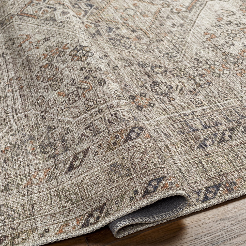 Livabliss Washable Rugs for Living Room, 3x8 Amelie Traditional Gray Runner Area Rug, Bedroom Dining Room Home Decor Stain Resistant Carpet (2'7" x 7'10" Runner)