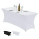 thumbnail image 1 of Mantel Rectangular de Mesa de Spandex Elástico de 6 pies para Mesas Plegables, Resistente a Las Arrugas, Mantel de Patio elástico y Estirable para Fiestas, Banquetes, Bodas y Eventos, 1 of 7