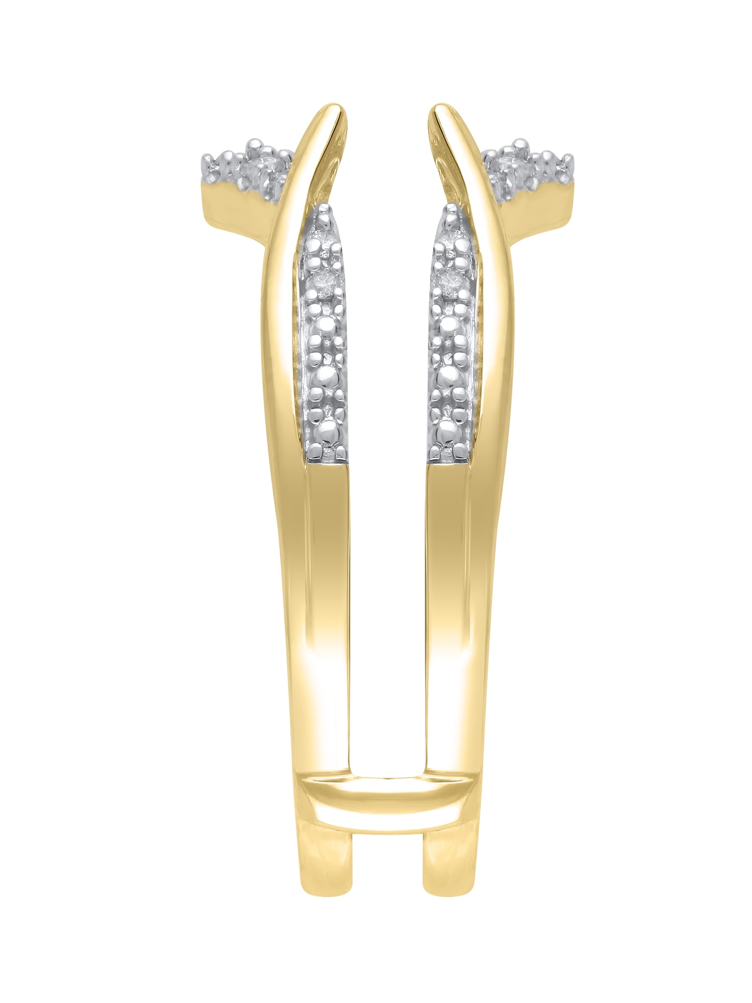 1/10 Carat T.W. (I2 clarity, H-I color) Brilliance Fine Jewelry Diamond Enhancer Ring in 10kt Yellow Gold, Size 6