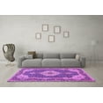 thumbnail image 3 of Ahgly Company Indoor Rectangle Medallion Purple Traditional Area Rugs, 6' x 9', 3 of 4