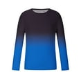thumbnail image 5 of Moxiu Long Sleeve Graphic Tee Shirts for Men Casual Gradient Color Muscle T-Shirts Pullover Tops Crewneck Fashion Athletic Workout Sweatshirts 2025 Blue,S, 5 of 5