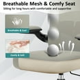 thumbnail image 6 of COOLHUT Office Chair, Ergonomic Desk Chair with Adjustable Lumbar Support, High Back Mesh Computer Chair with Flip-up Armrests-BIFMA Passed Task Chairs, Executive Chair for Home Office，Gray, 6 of 12