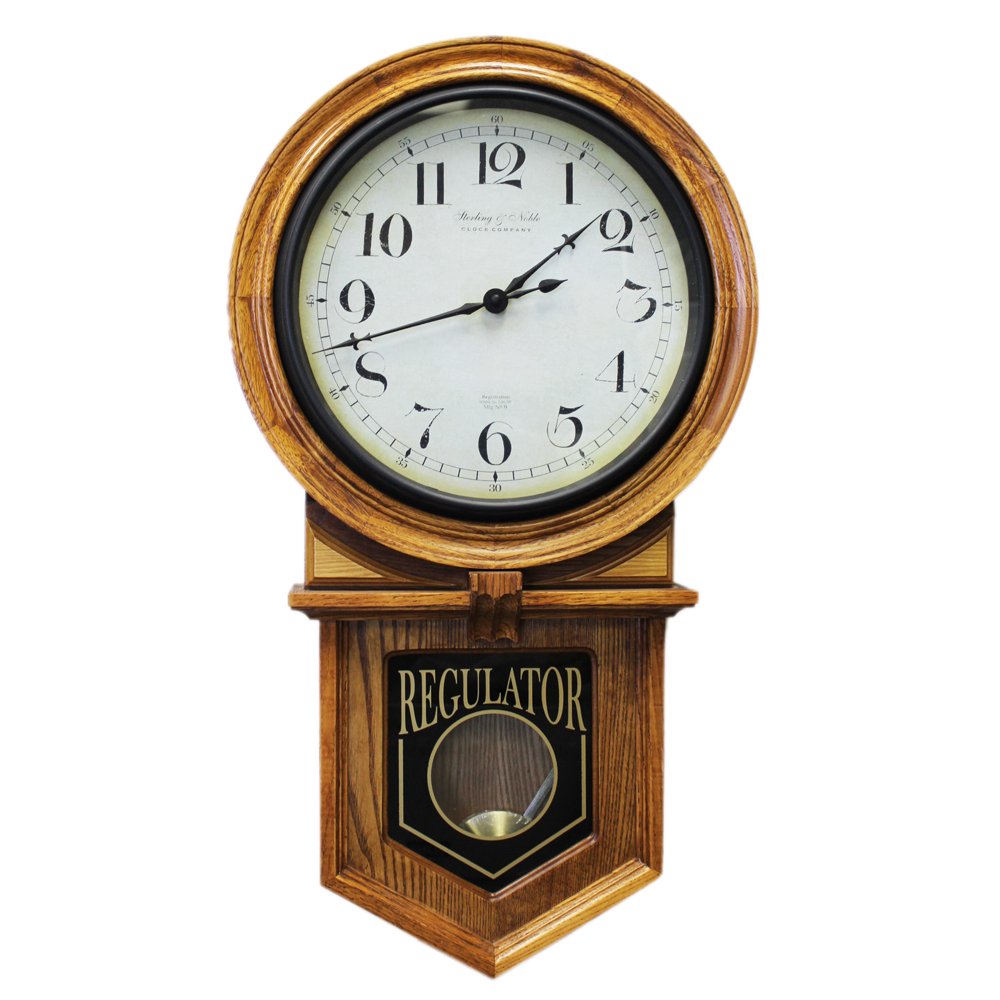 Sterling & Noble Regulator Pendulum Wall Clock