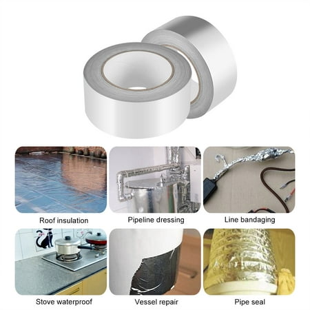 Duct Repair Tape,HURRISE 5cm * 50m Aluminium Foil Adhesive Sealing Tape Thermal Resist Duct Repairs (Best Adhesive For Aluminium)