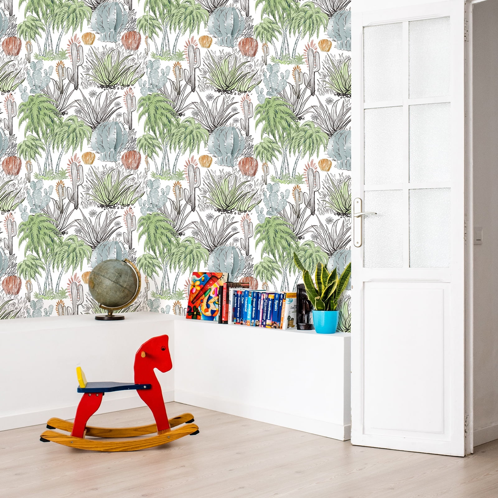 Abyssaly Peel and Stick Wallpaper 17.7" x 118" Vintage Floral Wallpaper Self Adhesive Removable Floral Wall Paper for Bathroom bedroom
