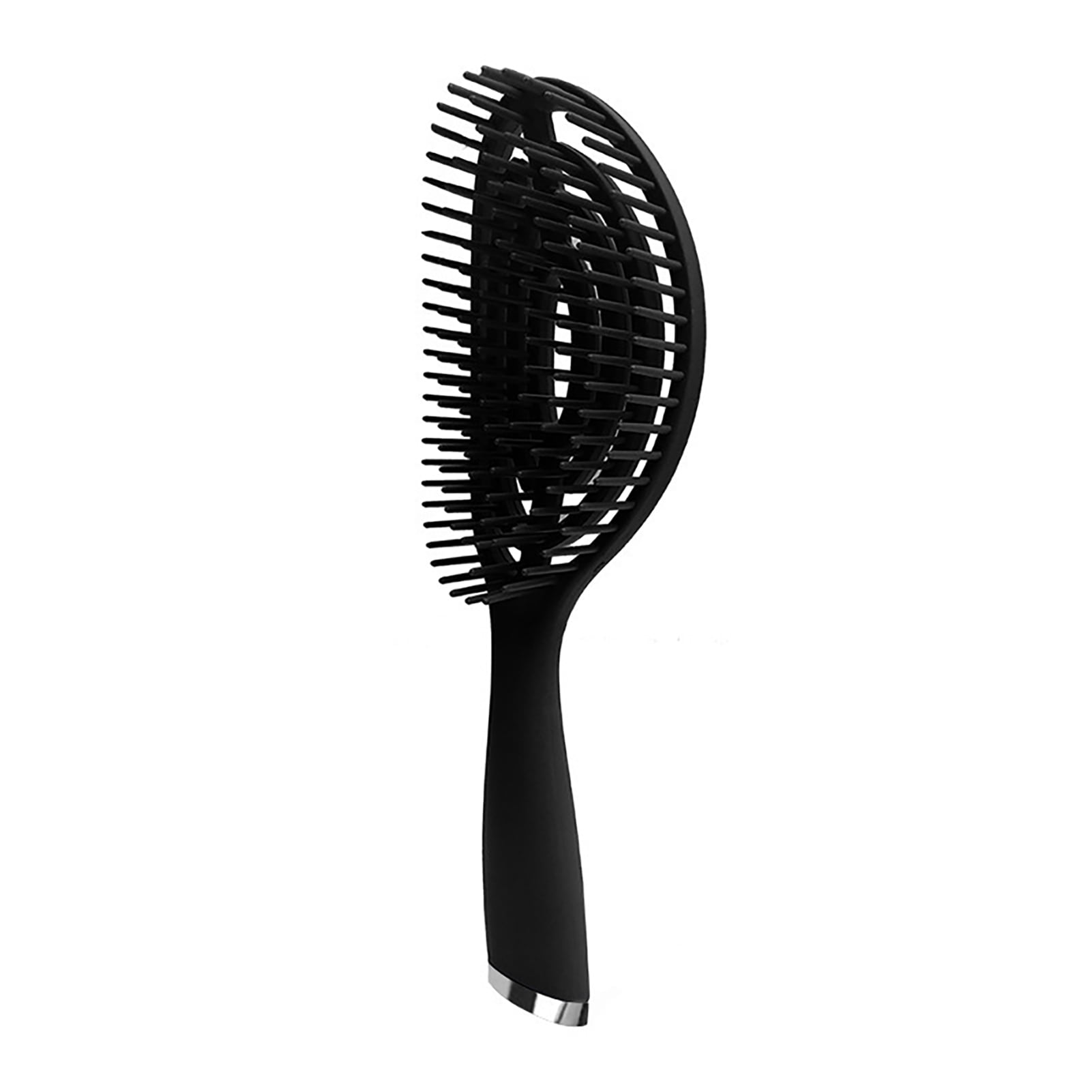 Greenred Hair Massage Comb Hollow Out Ergonomics Handle TPE Elliptical Hair Modeling Brush for