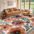 thumbnail image 1 of DSKOGYEM Green 5x7 Area Rug, Non-Slip Soft Vintage Floral Rugs, Low Pile Washable Living Room Rug, Boho Large Rug for Bedroom, Farmhouse, Dining Room, Nursery, 1 of 8
