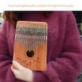 thumbnail image 4 of Portable Kalimba, 17 Keys Thumb Piano Mahogany Wood High Hardness  For Music Performance, 4 of 8