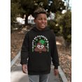 thumbnail image 2 of St. Patrick’s Day Smiley - Lucky Clover Emoji Design Youth's Hoodie, 2 of 4