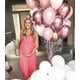 thumbnail image 4 of Globos de fiesta Afortunado rosa caliente cromo metálico helio brillante látex espesar, 4 of 4