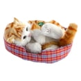 thumbnail image 3 of Simulación de gato de compañía encantadora gato con maillotes de sonidos para niños niñas para niñas gatos durmientes en la colchoneta de gatos Gato naranja del cuerpo, 3 of 8