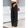 thumbnail image 4 of High Waist Women Blue Wide Leg Pants Casual Denim Jeans, 4 of 5