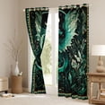 thumbnail image 3 of Homewish Cartoon Dragon Curtains Pack of 2 (42x84 Each),Magic Animal Curtains Blackout,Green Leaves Bedroom Curtains For Boys Kids,Breathable Home Decor, 3 of 6
