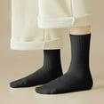 thumbnail image 7 of Mens Crew Socks Women's Winter Mid Tube Socks with Fleece for Warmth and Cold Protection Fleece Socks Light Socks Black One Size, 7 of 7