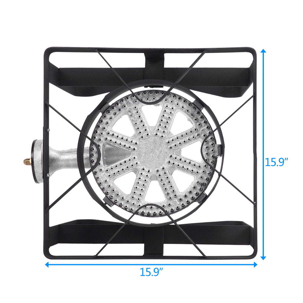 Single Burner Camp Stove 200,000-BTU Outdoor Portable Square Furnace Propane Gas High Pressure Valve Single Burner Cooker 47.24 Inch Leather Pipe for Camping Fishing Parties Hunting Home Brewing - image 3 of 12