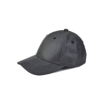 Top Headwear PVC Baseball Cap - Black