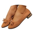 thumbnail image 3 of Summer Women's Casual Pointed Toe Flat Shoes with Rhinestone Bow Detail Low Heel Comfortable Footwear, 3 of 9