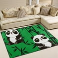 thumbnail image 2 of Coolnut Lightweight Carpet Mats, 5'3" x 4' Area Soft Rugs, Floor Mat Rug Home Decoration for Kids Room Living Room, 63"x 48" Pandas with Bamboo, 2 of 6