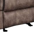 thumbnail image 3 of Benjara Faux Leather Upholstered Recliner Chair with Stitching Details, Brown, 3 of 4