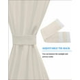 thumbnail image 4 of Cream Blackout Curtains, French Door Curtains for Door Window, Modern Pure Beige Privacy Drapery for Patio/Sidelight Doors, 1 Panel with Tieback, 54 x 40 Inches, 4 of 6