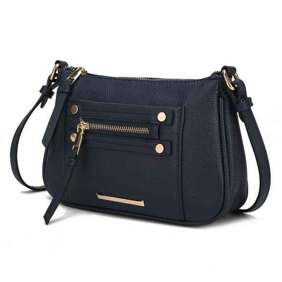 MKF Collection Essie Women's Crossbody Bag Vegan Leather Shoulder Bag Daily Handbag Purse by Mia K. - Navy