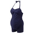 thumbnail image 1 of Women Fashion Solid Color Swimsuit Pleated Gathered Swimwear, 1 of 5