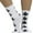 Crew Length - White / Black, variant on ToBeInStyle Womens Fun Acrylic Iconic Leaf Printed Socks - Black/White