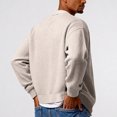 thumbnail image 5 of LNZGNM Men's Waffle Cardigan V Neck Big and Tall Sweater with Button Lightweight Long Sleeve Cardigans Loose Basic Winter Outwear,Beige L, 5 of 5
