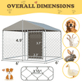 thumbnail image 2 of MELLCOM 6'x6' Outdoor Dog Kennel with Secure Lock, Outside Dog Kennels with UV & Waterproof Cover for Backyard, 2 of 8
