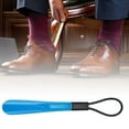 thumbnail image 5 of Unique Bargains 1 Pc Sling Short Handle Hangable Shoe Horn for Shoe 11.81"x1.5" Black Blue, 5 of 6