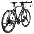 thumbnail image 5 of Black Road Bike Racing Bicycle 700C Shimano 21 Speeds Carbon Steel Frame Disc Brake For Urban Commuting, 5 of 10