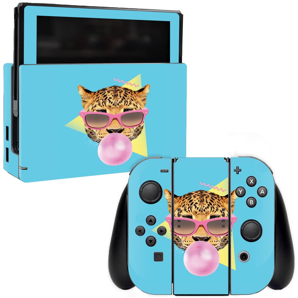Skin Decal Wrap Compatible With Nintendo Switch Bubble Gum Cheetah ...