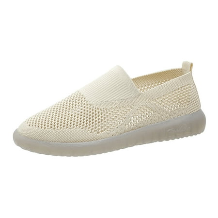 

Ladies Fashion Solid Color Mesh Breathable Comfortable Flat Casual Shoes
